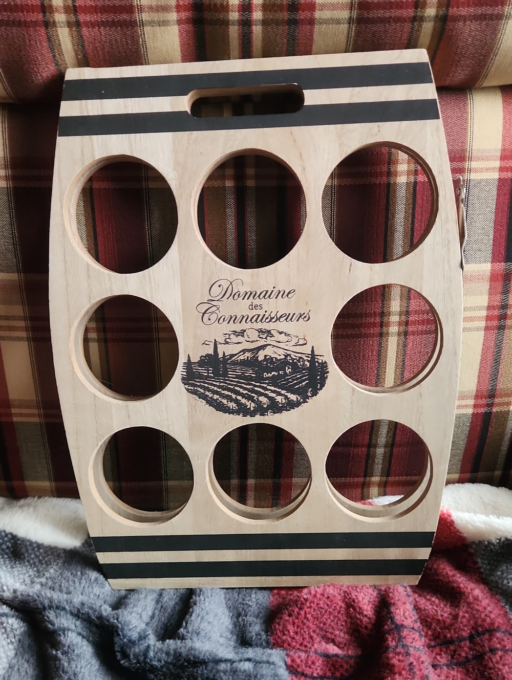 Domaine des Connaisseurs Wood & Metal 8-Bottle Wine Rack
